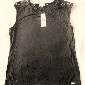 Calvin Klein laced shoulder Small top